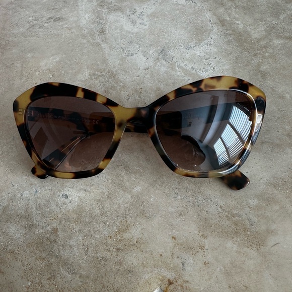 Miu Miu Tortoise Shell Sunglasses with Velvet Case - Picture 2 of 8